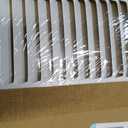 HVAC Premium 8'' x 25'' [Duct Opening] Flat Stamped Steel Return Air Grille - Sidewall and Ceiling - HVAC Vent Duct Cover - White [Outer Dimensions: 9.75''w X 26.75''h]