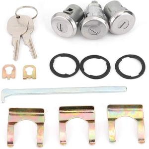 Door Trunk Key Kit, 654394765282 Cutlass Door Trunk Key Lock Set Replacement Fits for Door & Trunk Locks - Round Head Keys