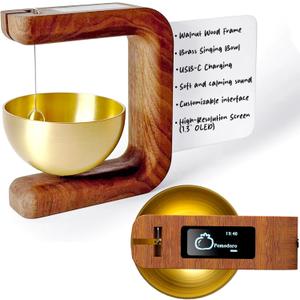 Pro Timer P2 - Elegant Wooden Pomodoro Timer - an Original Productivity Tool with Magnetic Memo Board  High-End Quality Desk Device for Focus, Meditation & Productivity - Ideal for Work & Study