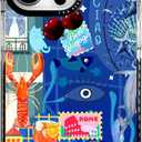 for iPhone 13 Pro Case Travel Adventure Collage Pattern Military Grade Drop Protection Voyage Slim TPU Cover with Camera Protection for Women Girls Men Boys Travel Lovers (BlueRome)