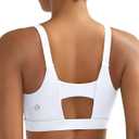 RUNNING GIRL Sports Bra for Women High Support, Molded Cup Supportive High Impact Sports Bras with Sewn in Pads, L