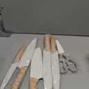 Astercook Knife Set, 13 Pieces Kitchen Knives Set with Ceramic Coating, Stainless Steel Chef Knife Sets with 6 Blade Guards, Dishwasher Safe Knives with Wooden Handle, White