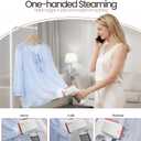 Vacuum Steamer for Clothes, 2000Pa&3600Pa Suction Handheld Clothes Steamer,2 in 1 Portable Travel Steamer for Clothes,Garment Steamer With 122ml Water Tank (for 110-120V) (Pearl White)
