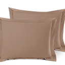 2pcs Nestl Soft Double Brushed Microfiber Pillow Shams - Set of 2, Light Brown 20x26