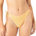 Roxy Womens Side Tie Bikini Bottoms  UPF 50+, Quick-Dry, Stretch Fabric, Swimsuit Cheeky Bottoms (Medium, Papaya)