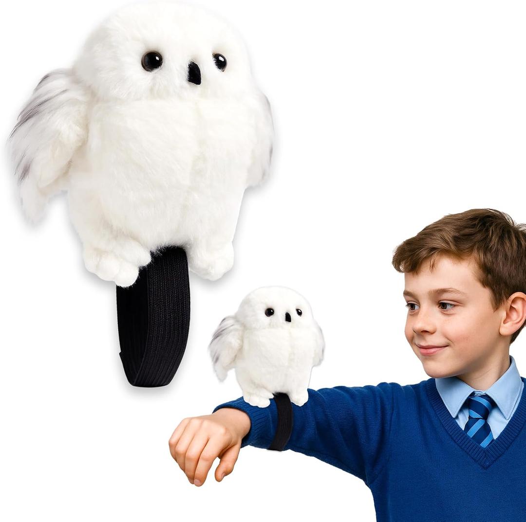 Wizard Costume Accessories Snowy Owl Plush Stuffed Animal Cosplay Accessories Halloween Party Toys for Kids
