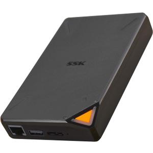 SSK 2TB Portable NAS External Wireless Hard Drive with Own Wi-Fi Hotspot, Personal Cloud Smart Storage Support Auto-Backup, Phone/Tablet PC/Laptop Wireless Remote Access