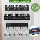 Magnetic Spice Rack for Refrigerator, 3 Pack Magnetic Shelf for Refrigerator, Movable Magnetic Basket is Used for Side Storage in Ovens, Microwaves, or Washing Machines