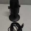 Gaming Microphone with Noise Cancellation & Mute Button, USB Condenser Mic for Streaming/Recording, Ultra-Compact Design, Compatible with PC/Mac/PS4/PS5, Podcast/YouTube/Twitch/Discord (Black)