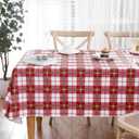 Walrus Heavy Duty Vinyl Tablecloth with Flannel Backing Waterproof Oil-Proof Plastic Table Cloth Stain-Resistant Wipeable Rectangle or Square Table Cover for Indoor and Outdoor (Lattice,52x70 Inch)