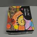 Colorful Stain Glass Paint Set with 6 Brushes, 1 Palette & 1 Sponge, 26 Colors Waterproof Permanent Glass Painting Kit for Arts on Glasses,Bottle and Windows