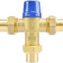 Hydro Master Thermostatic Mixing Valve, LF Brass Construction, Temperature Control, 3/4 Inch Sweat