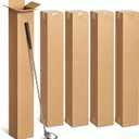 5 Pack Golf Club Shipping Boxes, 48x4x4 Inch Tall Corrugated Cardboard Golf Club Box for Shipping, Packaging, Moving, Mailing