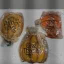 SAND MINE 3 Pcs Resin Thanksgiving Pumpkin Set, Fall Pumpkin Centerpiece for Fall Thanksgiving Harvest Home Decorations