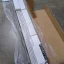 SmartStandard 36 x 80 inch White Sliding MDF Barn Door with 6.6FT Black Sliding Door Hardware Kit & Handle, Pre-Drilled Ready to Assemble, Waterproof PVC Coating, H-Frame