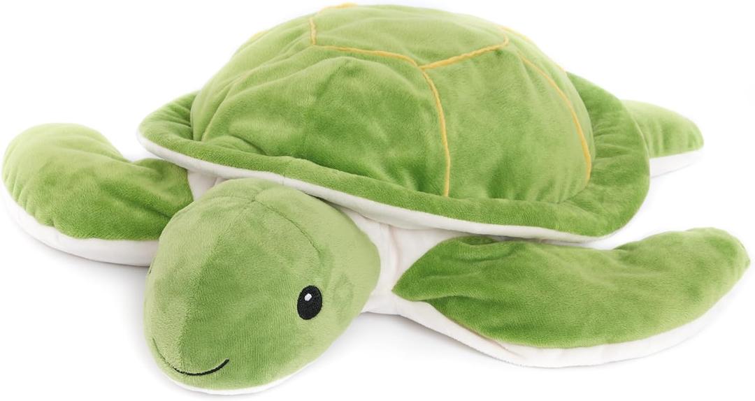 Weighted Sea Turtle Plush Toy - 20 Inches, 2.3 lbs, Soft & Removable Weight for Kids and Adults - Embroidered Eyes, Stress Relief & Comfort