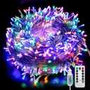 Firecracker String Lights 200LED Starry Light 8 Modes USB with Remote Waterproof Indoor Outdoor Decorative Fairy Lights for Camping Bedroom Wedding Party Family Garden (Multicolor)