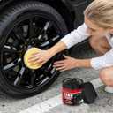 2Pcs Car Tire Shine with Sponge,Tire Coating Paste,Tire Polishing Paste,Ungraded Long-Lasting Tire Dressing with Wet Gloss Look Finish for Car, Truck, Motorcycle, RV & More