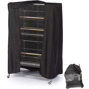 Bird Cage Covers for Night Large Birdcage Protection Blackout Breathable Washable Waterproof Material Universal Fit Black