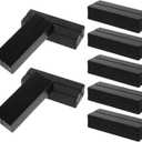 Tofficu 20pcs Wood Place Card Holder, Table Number Sign Stand, Desk Photo Display Holder for Picture Calendar Postcard Business Name Card for Wedding Home Office Meetings Decoration（Black）