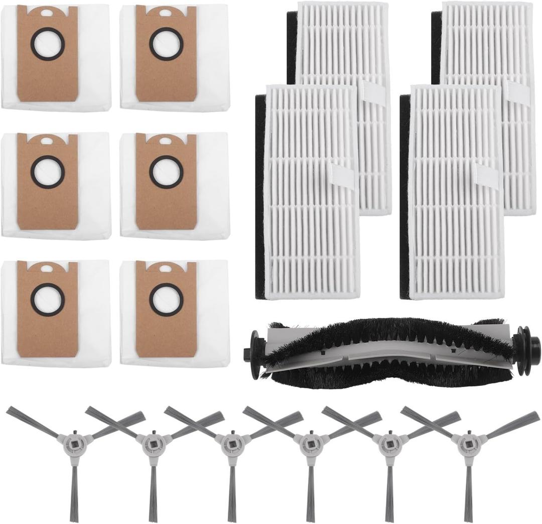 Main Brush Side Brushes Filter Bags Set fit For IHome For Nova S1 Pro for iHRVS1PRO-3BLK Robot Vacuum Cleaners, Home Floor Corner Cleaning Accessories Kit
