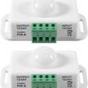 2 Pack DC 12V 24V PIR Sensor LED Motion Sensor Switch, MELIFE Infrared Sensor Controller for Timer Function Automatic Sign Control PIR Controller LED Light Strips - White