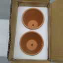 4 Inch Round Terracotta Pots, 6 Pcs Planters Pots with Drainage Holes and Saucer for Indoor Outdoor Gardening, Flower