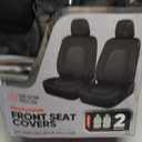 Motor Trend Front & Rear Car Seat Covers Full Set - Gray Cloth Bucket Seat Covers for Front Seats + Waterproof Rear Split Bench Cover – Universal Fit for Car Truck SUV Van Interior Protection