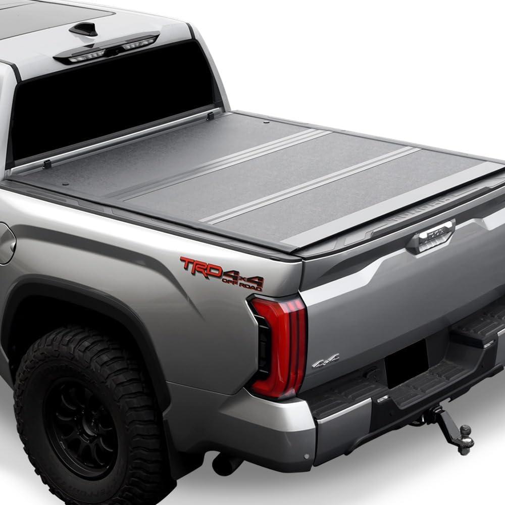 Armordillo CoveRex TFX Low Profile Flush Mount Hard Tri-Fold Truck Bed Tonneau Cover|Compatible with 2000-2004 Dodge Dakota 5.5 Ft (66") Short Bed|8738009|Truck Bed Cover