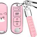 ACEBOY for Mazda Key Fob Cover, Soft TPU Protective Case with Keychain for Mazda 3/6/ CX-3/ CX-5/ CX-7/ CX-9/ MX-5 Miata