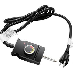 Adjustable Thermostat Controller Probe Cord for Masterbuilt Analog Electric Smokers, Thermostat Control with Power Cord Replacement Parts for Most Electric Smoker and Grills Heating Element