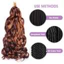 Pre Stretched Braiding Hair 20 Inch Loose Wave Crochet Braids Hair 8 packs Big wavy curly Bouncy Braiding Hair Curly Synthetic (30-33#, 20inch(pack of 8))