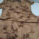 ZESICA Women's Summer Short Sleeve Floral Bodycon Dress 2026 Ruched Mesh Wedding Guest Cocktail Party Maxi Dresses, Size Large