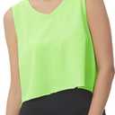 sissycos Women's Workout Racerback Tank Tops Loose Fit Sleeveless Athletic Shirts (Green, XL)