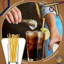 12 Pcs Baseball Bat Cocktail Stirrers Metal Coffee Beverage Stirrer 4.8 Inch Baseball Party Supplies Sports Party and Outing Decoration for Fans(Gold)