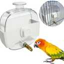 PINVNBY Bird Water Dispenser 15.22 Fl Oz Automatic Bird Water Feeder for Parakeet Budgie Lovebird Cockatiel Finch (White)