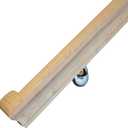 Solid Red Oak Handrail Kit with Wall Returns and Wall Mount Brackets (Matching Screws Included). 6010 Profile Unfinished. Indoor Use Only. (5 Ft, Brush Nickel)