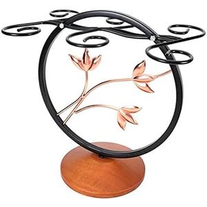 Standing Goblet Rack Hanging Cup 6 Hooks Glass Holder Decor Accessories Display Dining Tables Kitchens Bar Decor