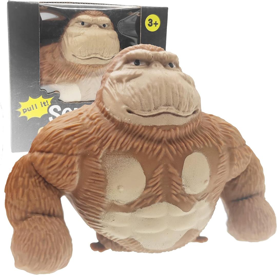 TikTok Monkey - Funny Brown Gorilla Stress Relief Toy, Squeeze and Decompress, Easter Gift for Kids and Adults