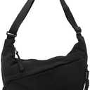 Nylon Crescent Crossbody Bag for Women Shoulder Tote Handbag Casual Sling Bag Dumpling Purse Bag for Outdoor Travel