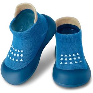 Baby Sock Shoes Boys Girls First Walking Shoes Non-Slip Slippers Soft Sole Sneakers Toddler Infant Baby girl (9-12 Months Toddler, A3-blue)