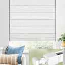 UNISHADES No Tools No Drill Cordless Roman Shades for Indoor Windows 100% Blackout, for Window Size 20" W × 64" H White