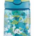 Contigo Aubrey Kids Water Bottle, 1-Pack, 14oz, Dinos & Sharks, Spill-Proof Lid, Dishwasher Safe, Blue & Green Pack1