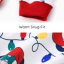 Disney Mickey and Friends Family Matching Christmas Hooded Sweatshirt Casual Mickey Snow Pattern Long Sleeve Pullover Hoodies (8-9 Years, Red&white)