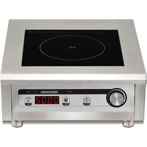 Commercial Induction Cooktop 5000W/220V Professional Commercial Range Countertop Burners Hot Plate Electric Stove for Kitchen Restaurant Hotel School (Silver White)