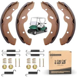 10L0L Golf Cart EZGO Brake Shoes Pads & Brake Spring Kit Assembly Fits EZGO TXT Medalist 1997 UP, Workhorse 1996 UP, Yamaha G9-G22, Replace OEM 27943G01 27944G01 70795G01 JN6-F5331-01-00 10L0L Golf Cart EZGO Brake Shoes Pads & Brake Spring Kit Assembly Fits EZGO TXT Medalist 1997 UP, Workhorse 1996 UP, Yamaha G9-G22, Replace OEM 27943G01 27944G01 70795G01 JN6-F5331-01-00