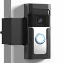 Anti Theft Ring Doorbell Mount - Renter Friendly Ring Doorbell Holder for Apartment Door - All Metal Ring Door Bracket Blink Doorbell Mount No Drill (Frosted Black)