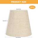 Small Lamp Shades Clip on Bulb, Chandelier Shades Set of 6, Mini Linen Lampshade 3.5x5x5.5in Small Lamp Shade for Chandelier Lamp Replacement