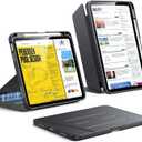 ESR for iPad A16 Case, iPad 11th/10th Generation Case (2025/2022), Vertical Stand Cover, Multi Stand Angles, Ultra-Stable Cover with Pencil Holder, Flip Series, Black