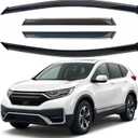Rain Guards Window Visors 4Pcs Chrome for Honda CR-V 2017-2022 | Cars Vent Deflector Car Accessories Shatterproof Out-Channel Window Deflectors